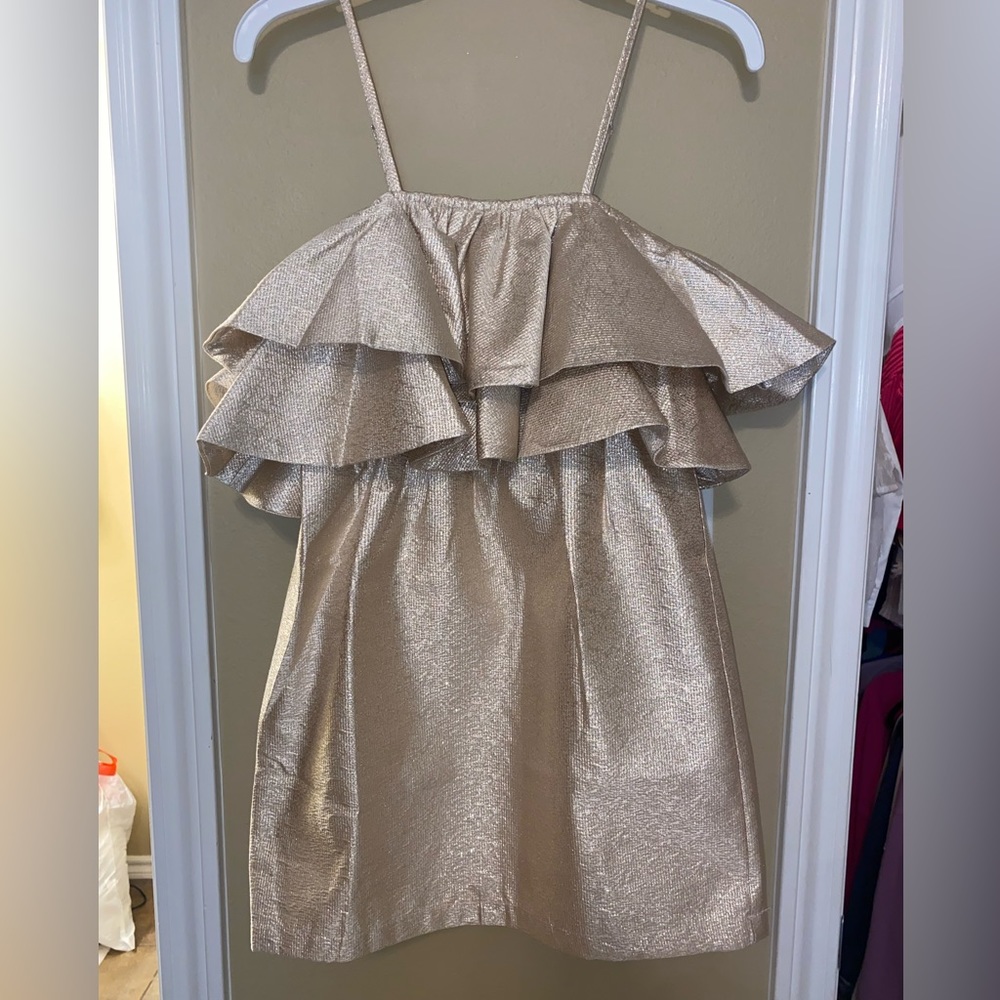 BuddyLove rose gold ruffle dress!